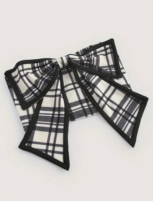 Plaid Bow Top