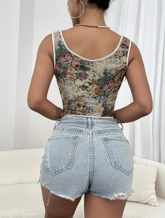 Tapestry Corset Style Top | BEST SELLER |