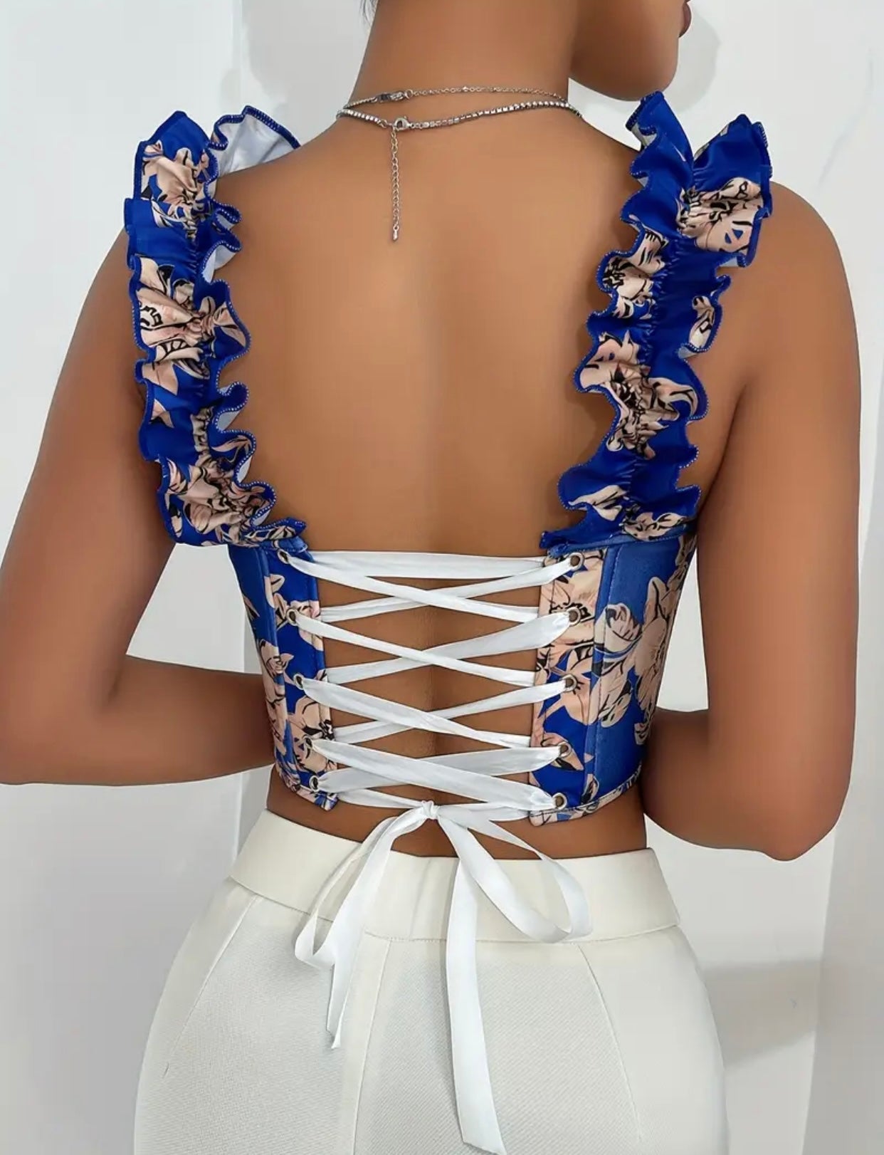 Floral Print Corset Top