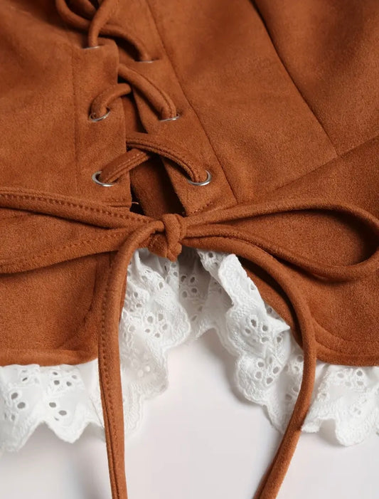 Vintage Faux Suede Flared Top | Best Seller |