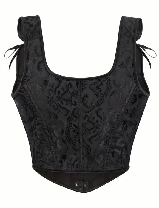 Baroque Jacquard Corset Top | Best Seller |