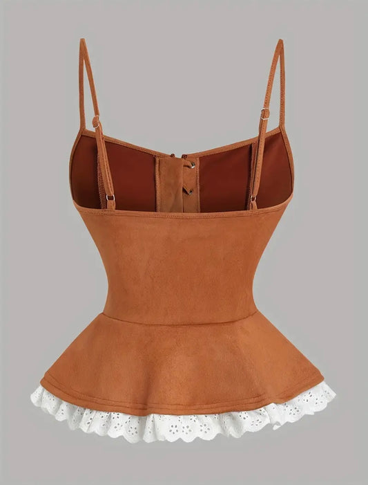 Vintage Faux Suede Flared Top | Best Seller |