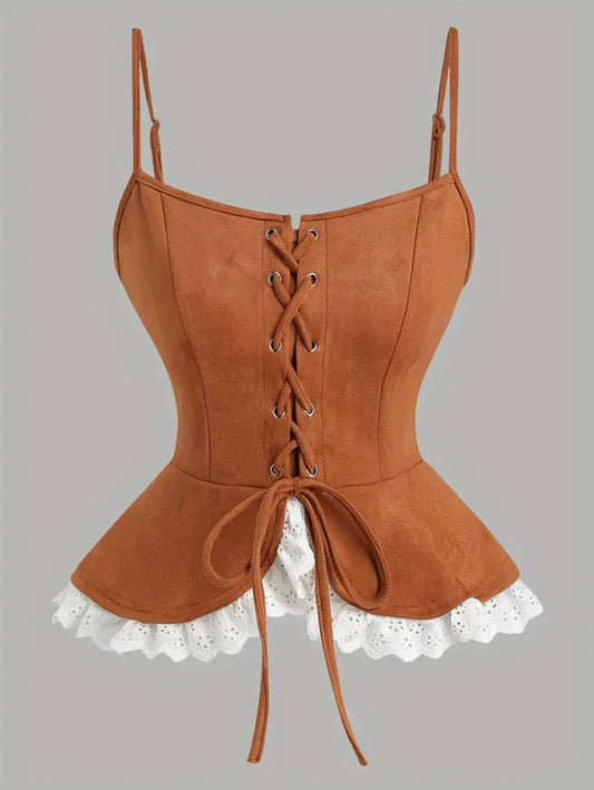 Vintage Faux Suede Flared Top | Best Seller |