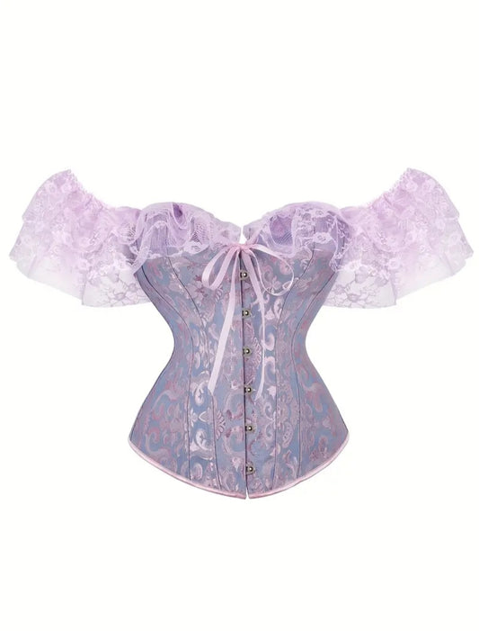 Floral Net Frill Corset