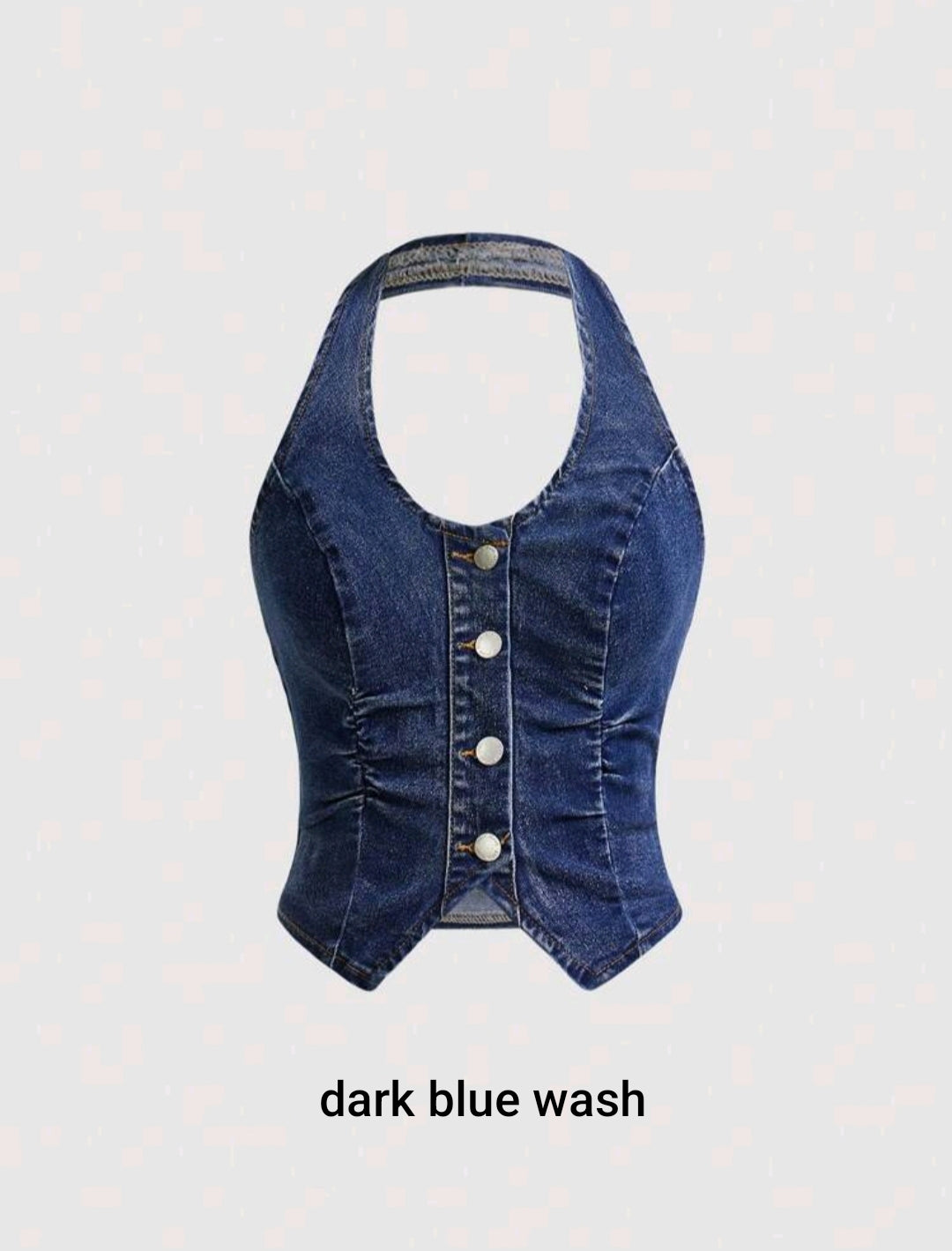 Denim Halter Vest