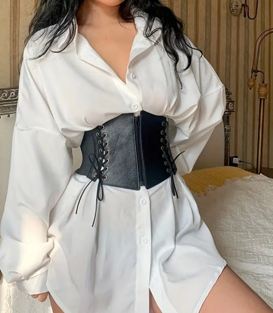 Lace-Up Corset Belt