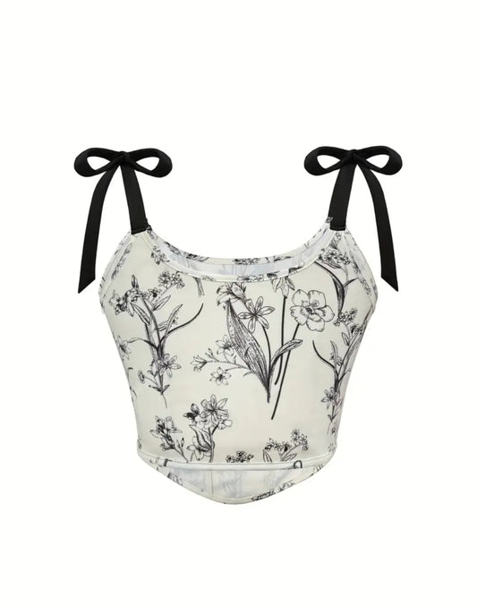 Black n White Corset top