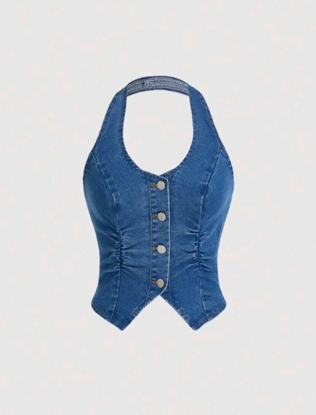 Denim Halter Vest