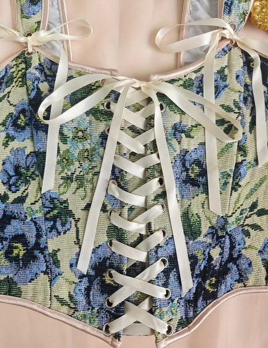 Blue Green Corset Top