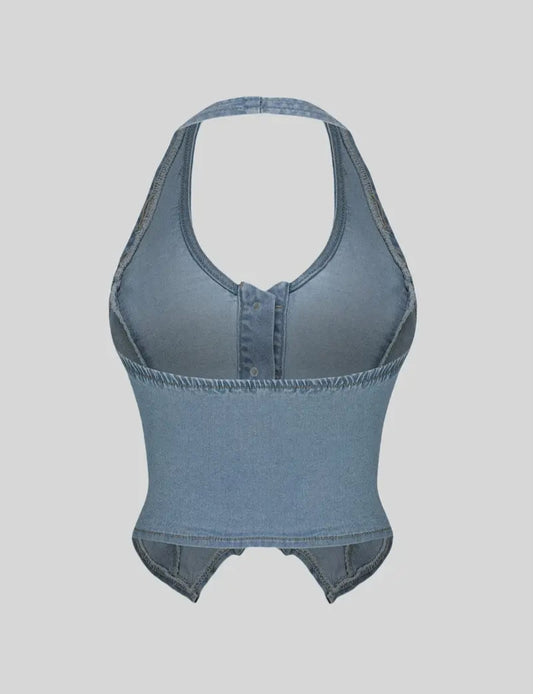 Denim Halter Top