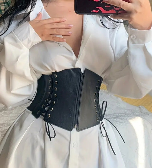 Lace-Up Corset Belt