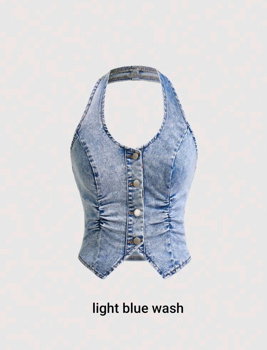 Denim Halter Vest
