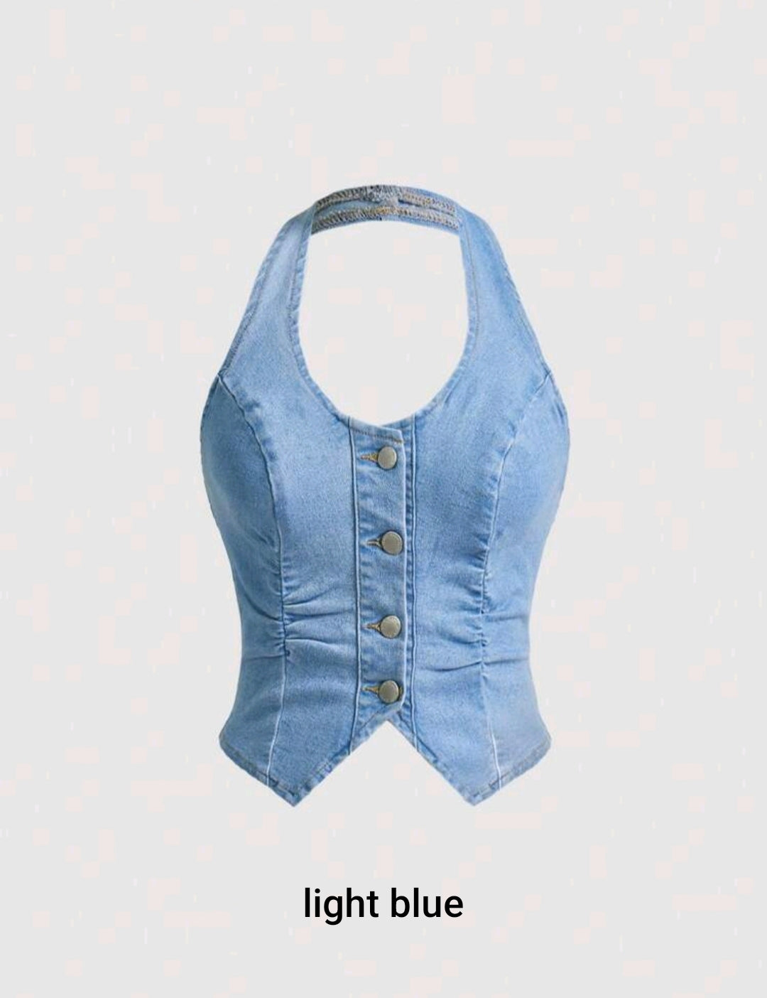 Denim Halter Vest