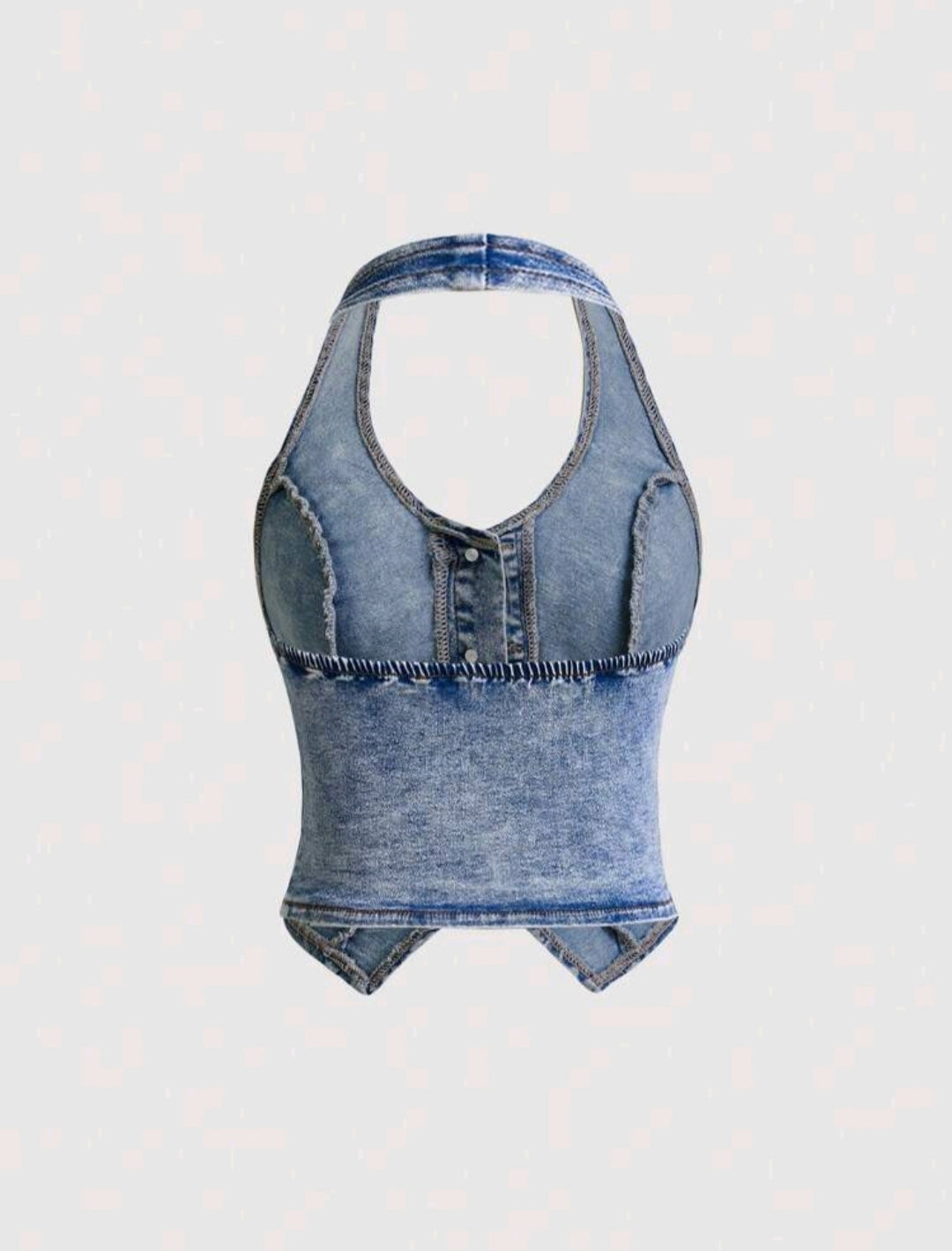 Denim Halter Vest