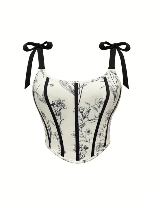 Black n White Corset top