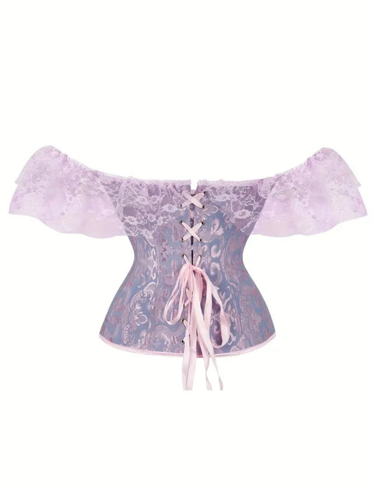 Floral Net Frill Corset